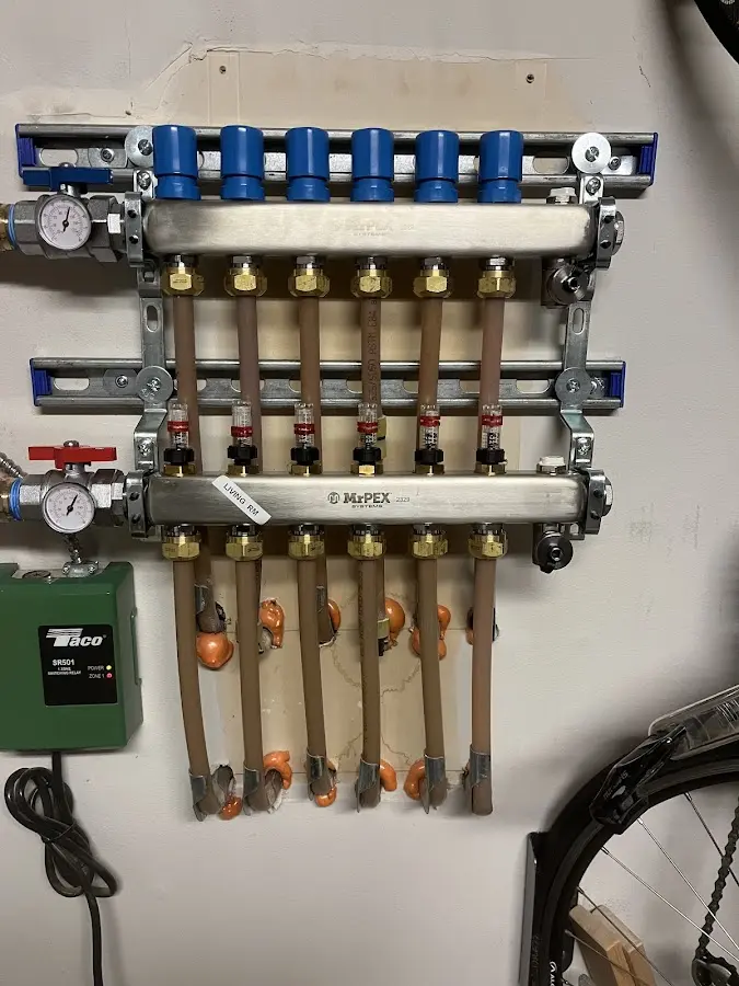 Plumber performing Leak Detection at a residential property in Algoma